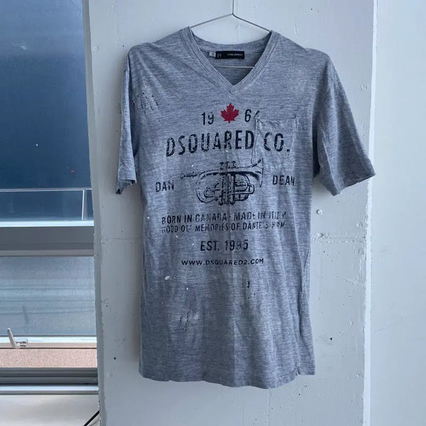 [BUNJANG] Dsquared2 Distressed Short Sleeve T-Shirt / (S) 디스퀘어드 데미지 반팔 티셔츠