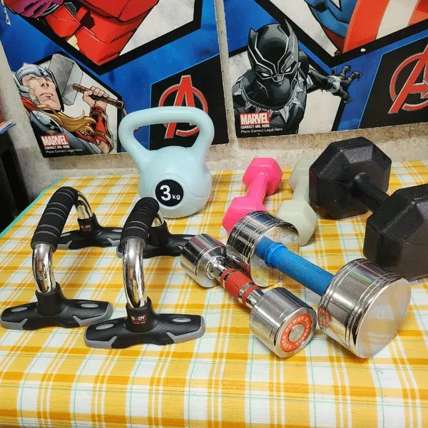 [BUNJANG] Body Sculpture Dumbbells and Push-up Bar Bundle (23kg Total) / 아령 일괄 23키로