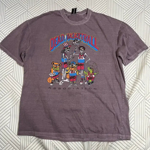 [BUNJANG] Bellibutton Pigment Washed T-Shirt Charcoal/Lavender / 벨리버튼 피그먼트 워싱 반팔 F 차콜 연보라 빈티지 아메카지