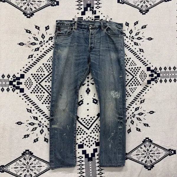 [BUNJANG] Polo Ralph Lauren Distressed Denim Jeans 36x34 / 폴로 랄프로렌 디스트로이드 데님 청바지 36X34 P00460