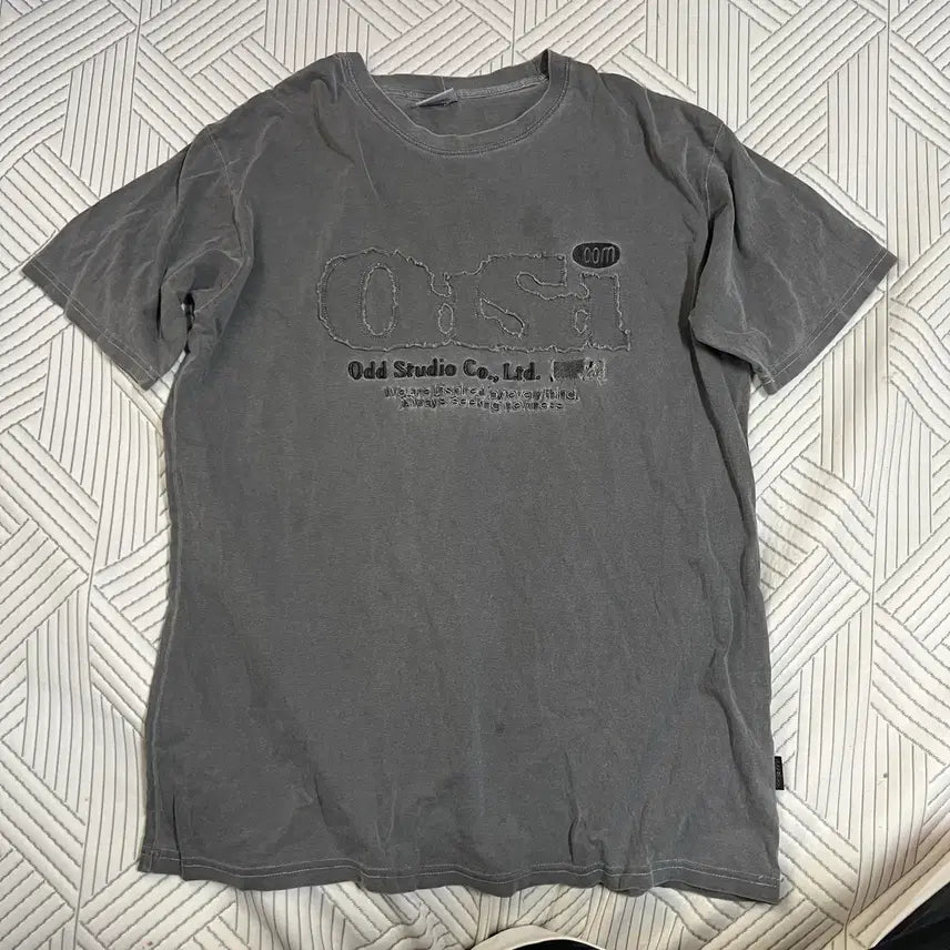 [BUNJANG] Odd Studio Vintage Grey Pigment Washed T-Shirt / 오드스튜디오 빈티지 반팔 2 그레이 피그먼트 회색 워싱