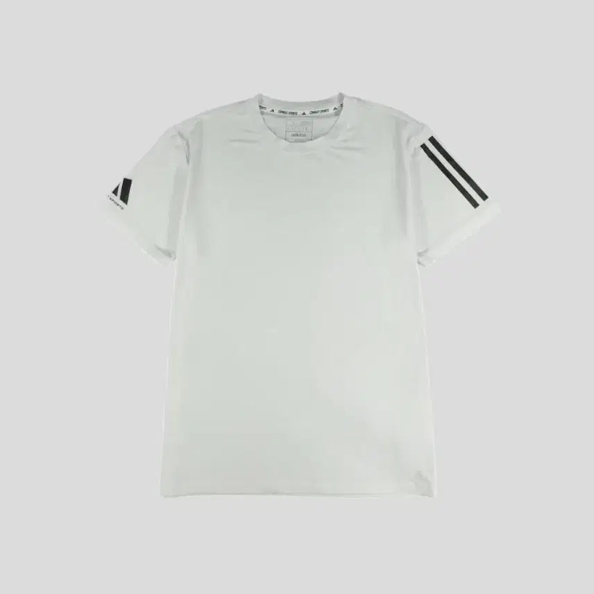 [BUNJANG] Adidas Combat Sports White Black Colorblock Logo 3-Stripes Regular Fit Performance T-Shirt (L) / 아디다스 컴뱃 스포츠 화이트 블랙 배색 로고 삼선 레귤러핏 기능성 반팔 티셔츠 L