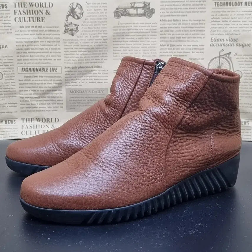 [BUNJANG] Geiger Women's Genuine Cowhide Ankle Boots / 가이거 여성 천연소가죽 앵클부츠 245 굽5