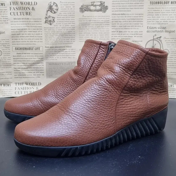 [BUNJANG] Geiger Women's Genuine Cowhide Ankle Boots / 가이거 여성 천연소가죽 앵클부츠 245 굽5