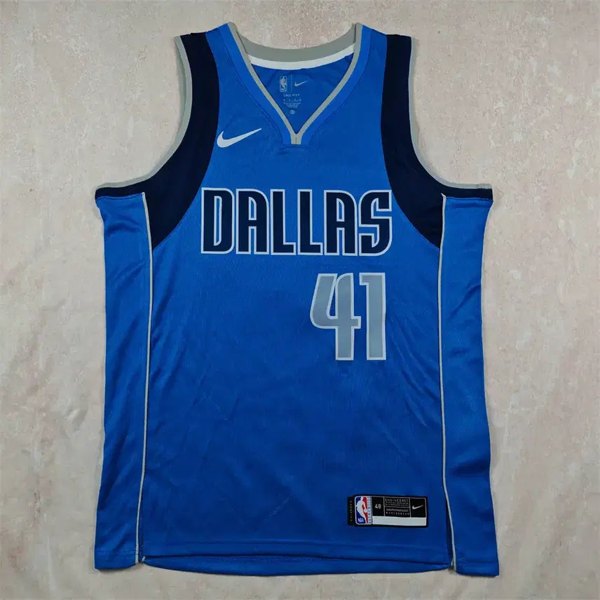 [BUNJANG] Novice Key Dallas Mavericks #41 Dirk Nowitzki Blue Swingman Basketball Jersey / 노비스키 NBA 농구복 열압 댈러스 매버릭스 41번 블루 스윙맨
