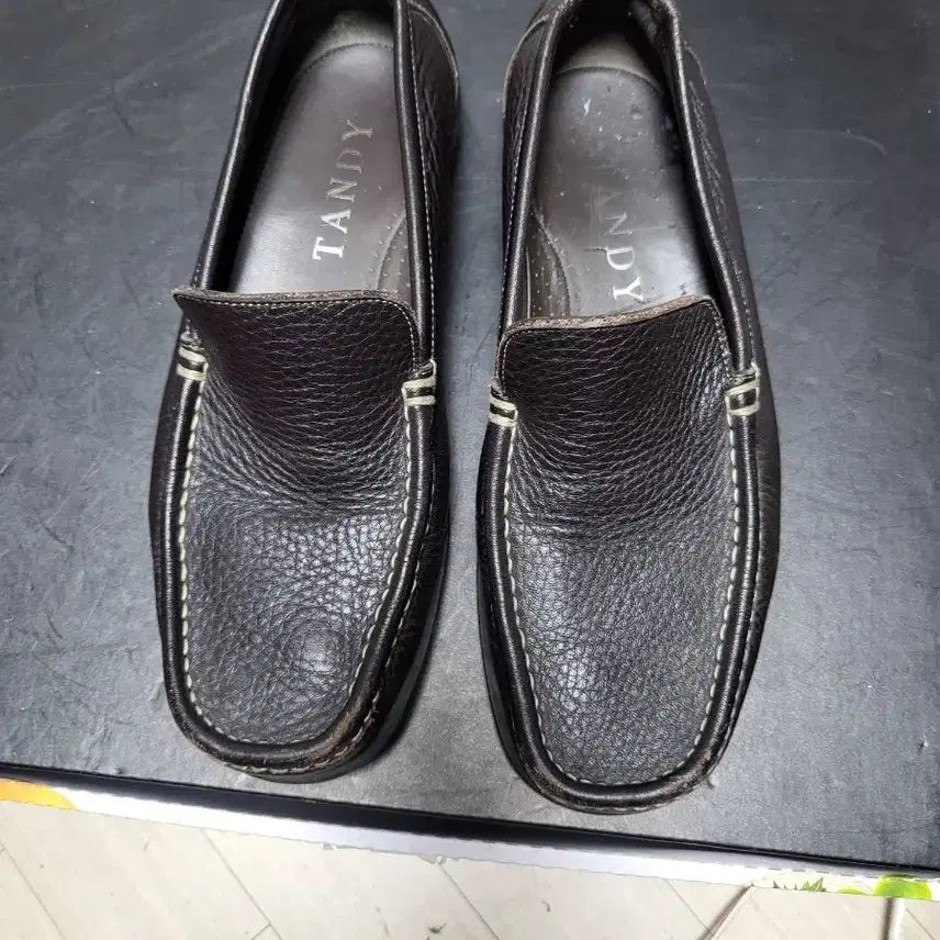 [BUNJANG] Tandy Men's Leather Loafers Brown 255mm / 탠디 남성 가죽 로퍼 브라운 255mm 상태좋음