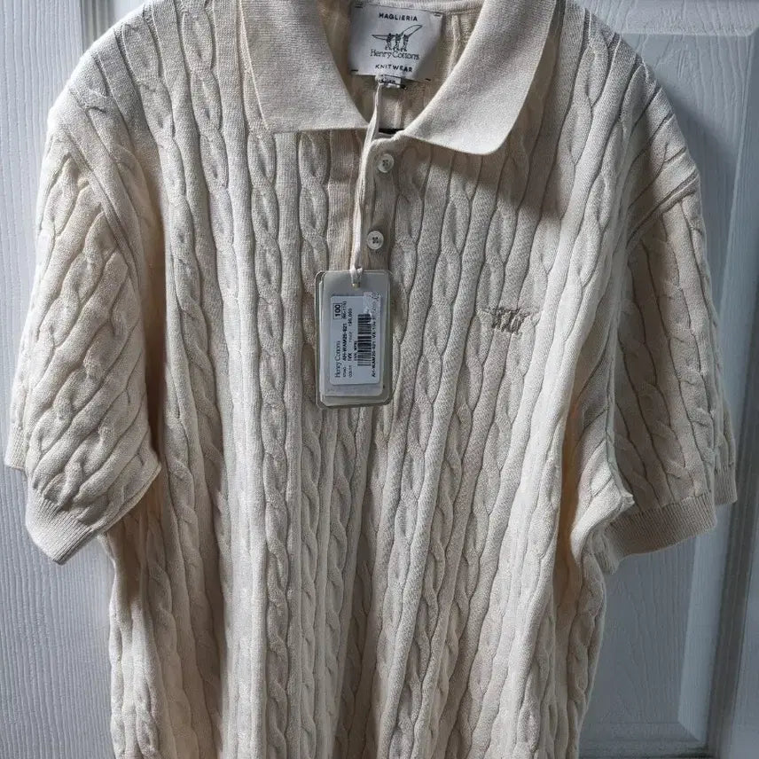 [BUNJANG] Henry Cotton Cable Replay Knit 100 / <헨리코튼 케이블 리플리 니트 100>