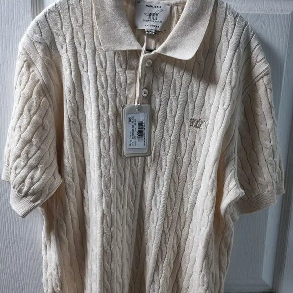 [BUNJANG] Henry Cotton Cable Replay Knit 100 / <헨리코튼 케이블 리플리 니트 100>