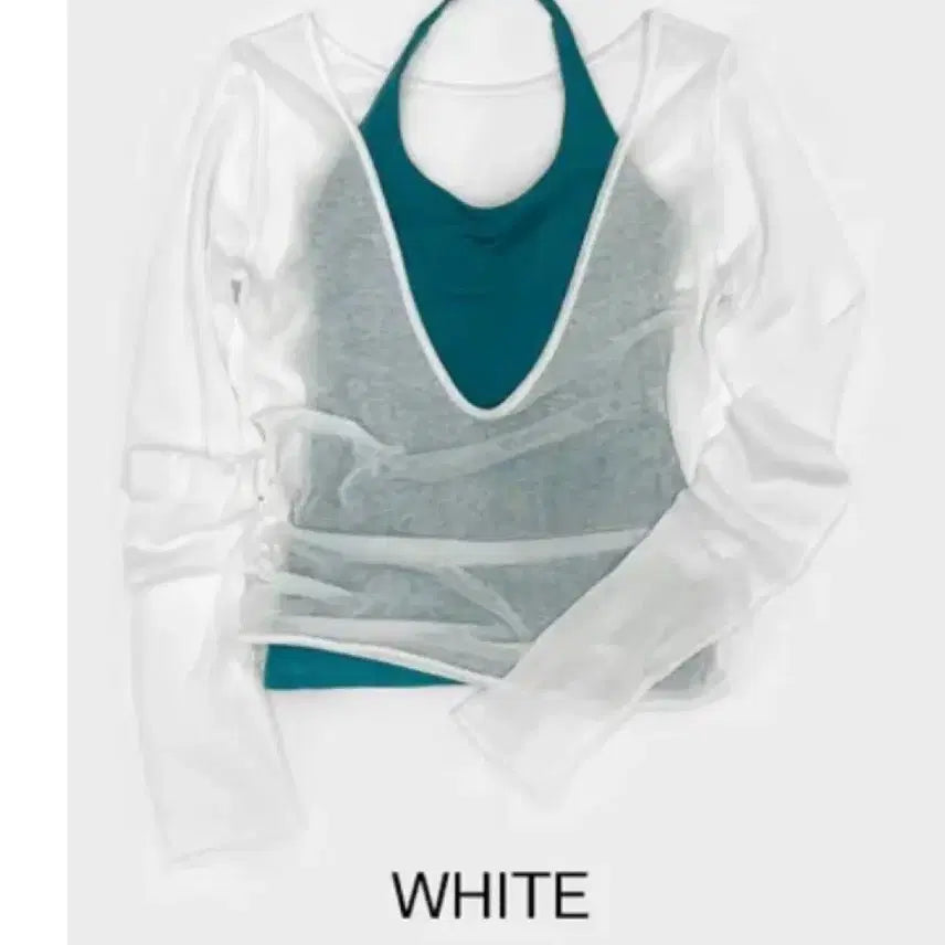 [BUNJANG] Black Up Deep V-Neck Summer Knit Robe White / 블랙업 로브티 딥 브이넥 썸머 니트 화이트