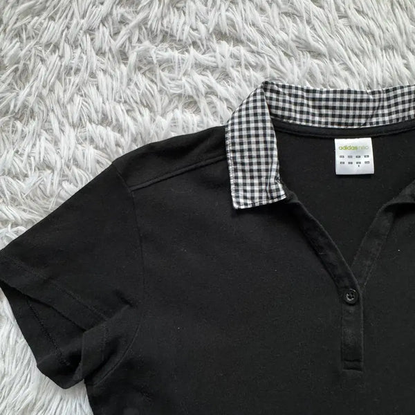 [BUNJANG] Adidas Japan Vintage Y2K Slim Fit Polo T-Shirt - Size M / ADIDAS 일본빈티지 y2k 카라티 아디다스 반팔 슬림핏 M 40