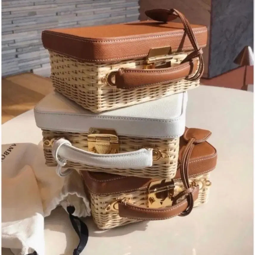 [BUNJANG] LeGAMBONG Grace Rattan Bag Camel / 르깜봉 그레이스 라탄백 카멜
