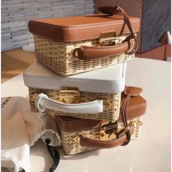 [BUNJANG] LeGAMBONG Grace Rattan Bag Camel / 르깜봉 그레이스 라탄백 카멜