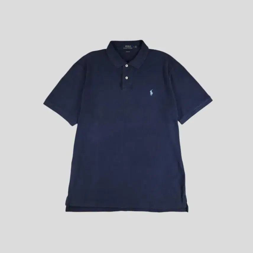 [BUNJANG] Polo Ralph Lauren Pigment Navy Sky Pony Classic Fit Half-Button Polo T-Shirt XL / 폴로랄프로렌 피그먼트 네이비 스카이블루포니 클래식핏 하프버튼 카라넥 PK 피케 반팔 티셔츠 XL
