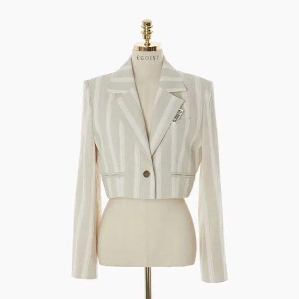 [BUNJANG] Egoist Stitch Point Cropped Jacket / 23년 에고이스트 스티치 포인트 크롭 자켓 55 M