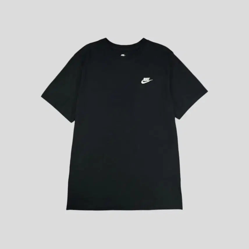 [BUNJANG] Nike Futura Logo Pigment Cotton Short Sleeve T-Shirt / 나이키 피그먼트 블랙 화이트 배색 퓨추라로고 코튼 반팔 티셔츠 L