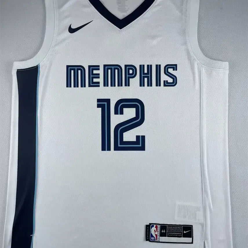 [BUNJANG] Memphis Grizzlies Ja Morant #12 Hotfix Running Jersey White / NBA 농구 유니폼 멤피스 그리즐리스 모란테 12호 핫픽스 화이트 런닝