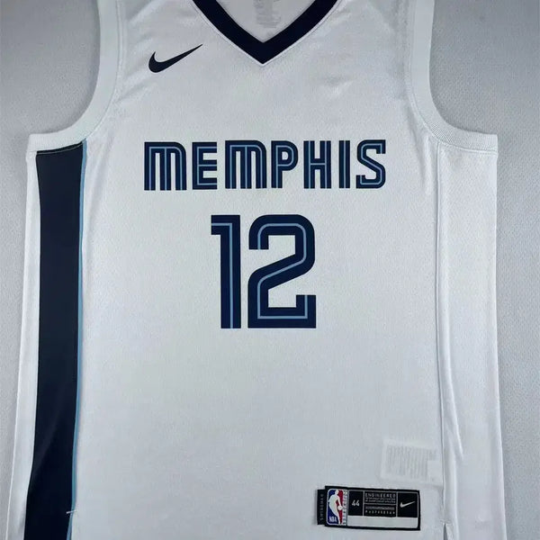 [BUNJANG] Memphis Grizzlies Ja Morant #12 Hotfix Running Jersey White / NBA 농구 유니폼 멤피스 그리즐리스 모란테 12호 핫픽스 화이트 런닝