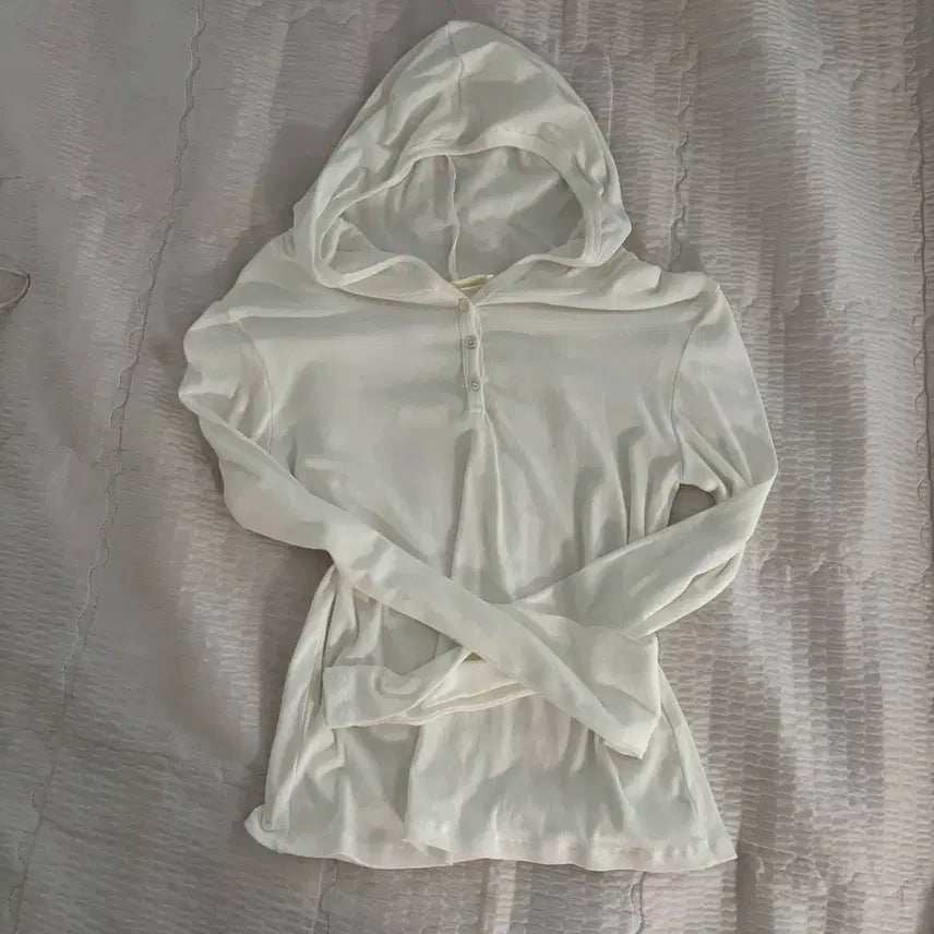 [BUNJANG] Nunu Hooded Summer Long Sleeve Shirt / 뉴뉴 후드 여름 긴팔