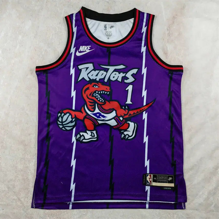 [BUNJANG] Toronto Raptors #1 McGrady Classic Purple Hot Press Jersey / NBA 농구복 토론토 랩터스 1호 매디 클래식 퍼플 핫 프레스