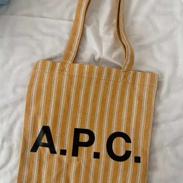 [BUNJANG] A.P.C. Striped Tote Bag Yellow / A.P.C. 스트라이프 토트백 옐로우 (새제품)