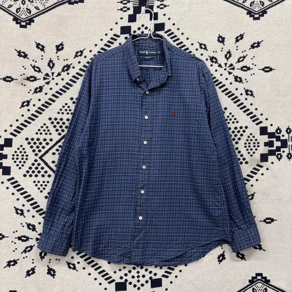 [BUNJANG] Polo Ralph Lauren Custom Fit Checkered Shirt XL / 폴로 랄프로렌 커스텀핏 체크 셔츠 XL P00456