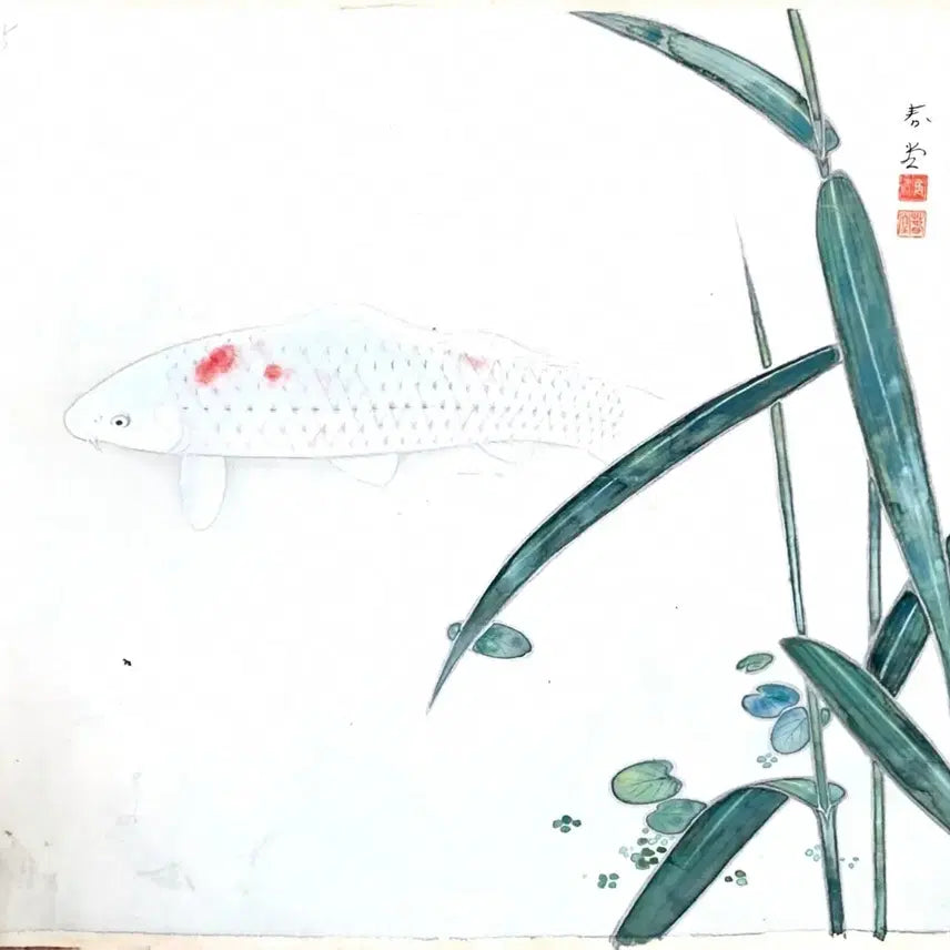 [BUNJANG] Chundang (Spring Hall) 'Fish Painting' (Silk Carp) - Eastern Painting / [부귀와 출세] 춘당의 세필 어해도 (비단잉어)