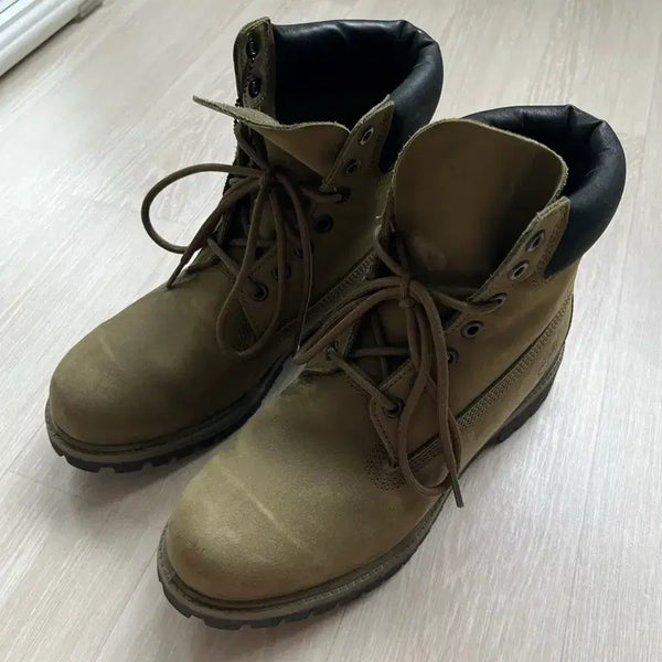 [BUNJANG] Timberland 6-Inch Premium Boots Olive Khaki / [희귀 매물] 팀버랜드 6인치 프리미엄 부츠 올리브 카키 270