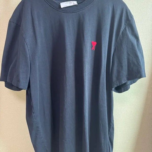 [BUNJANG] AMI Black Logo Short Sleeve T-Shirt XL / 아미 반팔티 xl