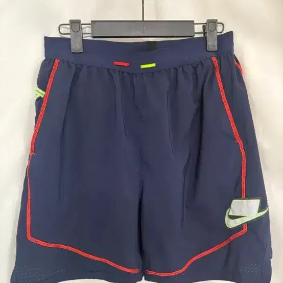 [BUNJANG] Nike Running Shorts with Inner Brief and Reflective Details / 나이키 러닝 쇼츠 반바지 네이비 형광포인트 이너브리프 러닝팬츠