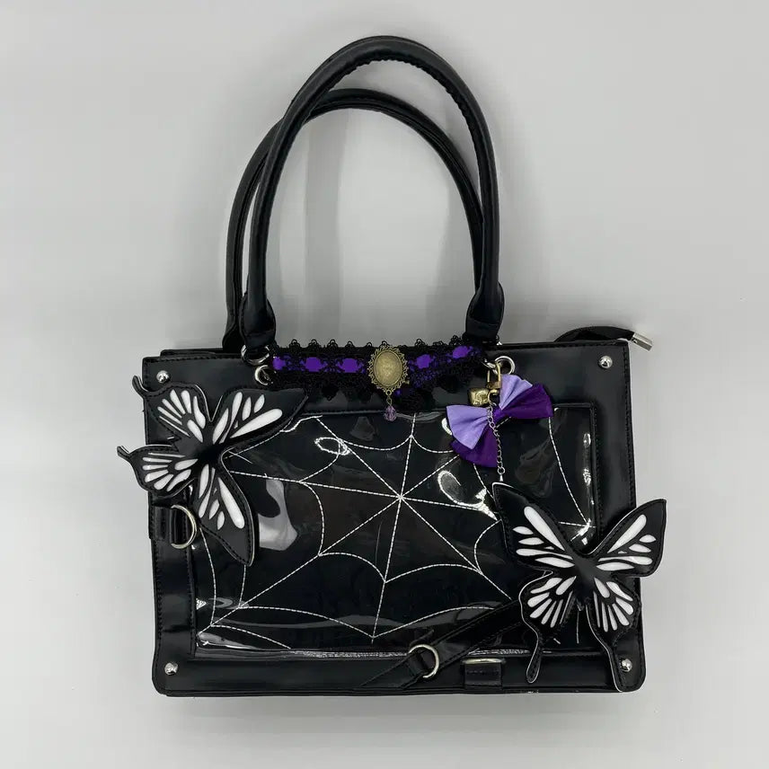 [BUNJANG] Gothic Punk Butterfly PVC Tote Bag / [JPN] 고딕펑크 버터플라이 PVC 토트백