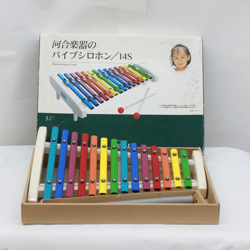 [BUNJANG] KAWAI Wooden Xylophone - 14 Note Educational Instrument / 실로폰 일본 KAWAI 음악교구 유아악기 원목악기 박스포함