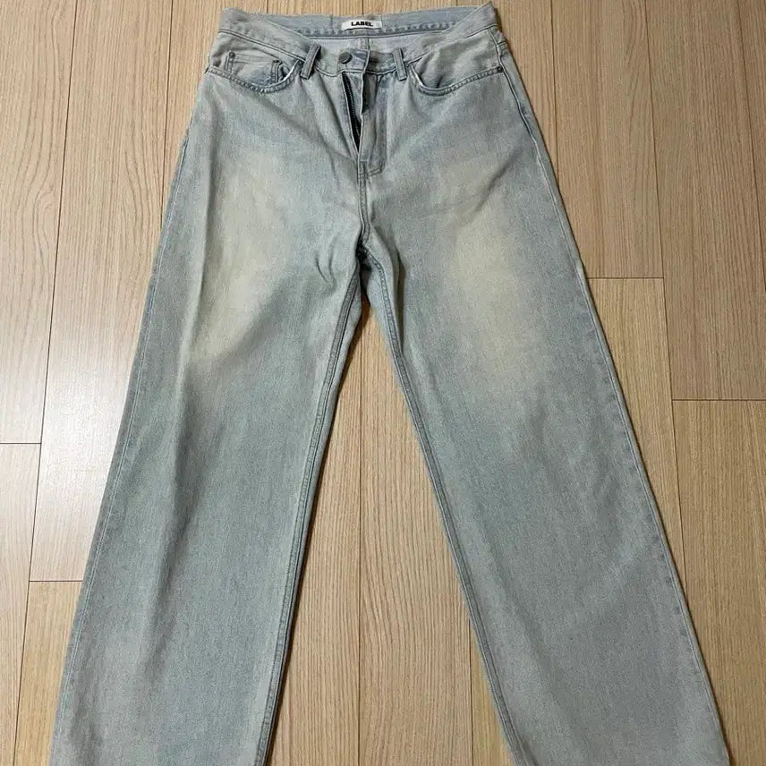 [BUNJANG] Label Archive Wide Fit Jeans Light Blue Wash / 라벨아카이브 청바지 ,와이드 데님wide fit jeans light blue wash