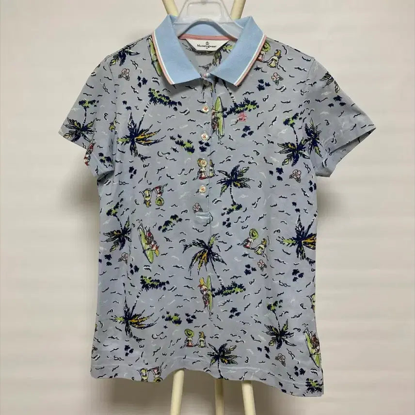 [BUNJANG] Munsingwear Hawaiian Pattern Polo Shirt - Women's Size M / Munsingwear 먼싱웨어 하와이안 패턴 카라티 M