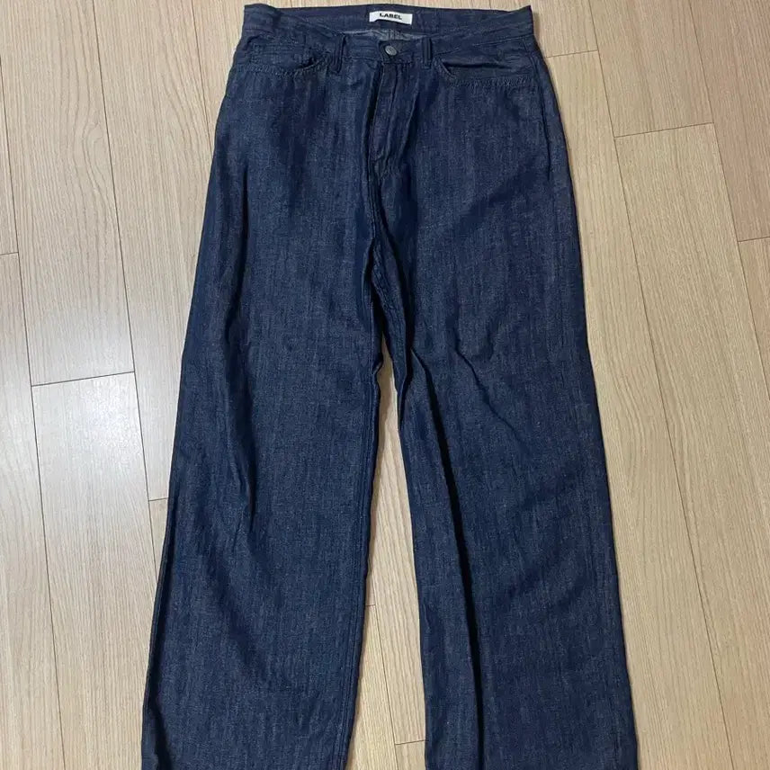 [BUNJANG] Label Archive Linen Wide Fit Indigo Denim Jeans / 라벨아카이브 린넨 인디고 데님 청바지 linen wide fit jeans indigo