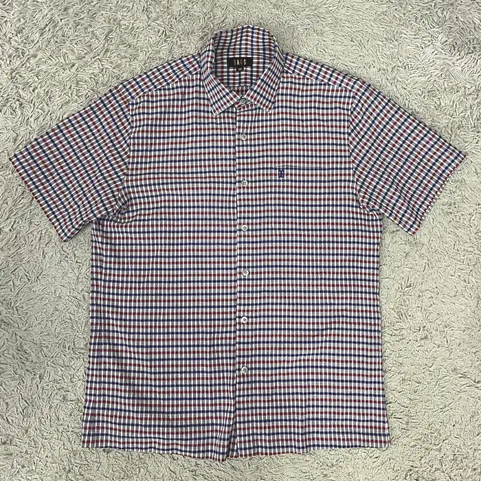 [BUNJANG] Daks Checkered Short-Sleeve Shirt Size 100 / 닥스 반팔 체크 셔츠 100