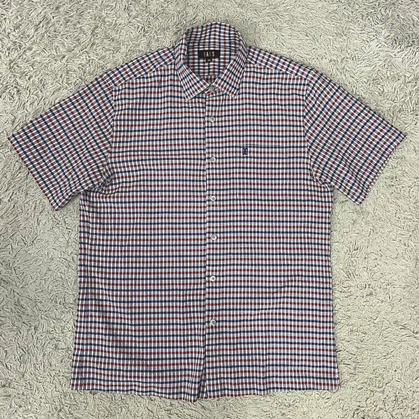 [BUNJANG] Daks Checkered Short-Sleeve Shirt Size 100 / 닥스 반팔 체크 셔츠 100