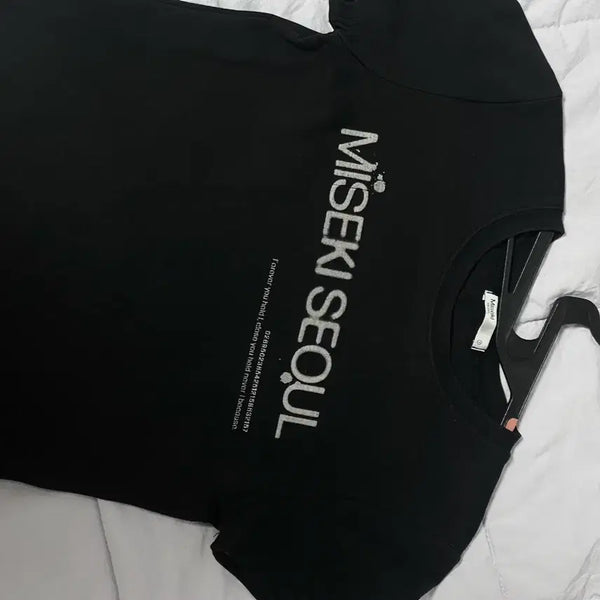 [BUNJANG] Miseki Seoul Logo Short Sleeve Black T-Shirt Size 1 / 미세키서울 로고 숏 슬리브 블랙 반팔 티셔츠 size 1