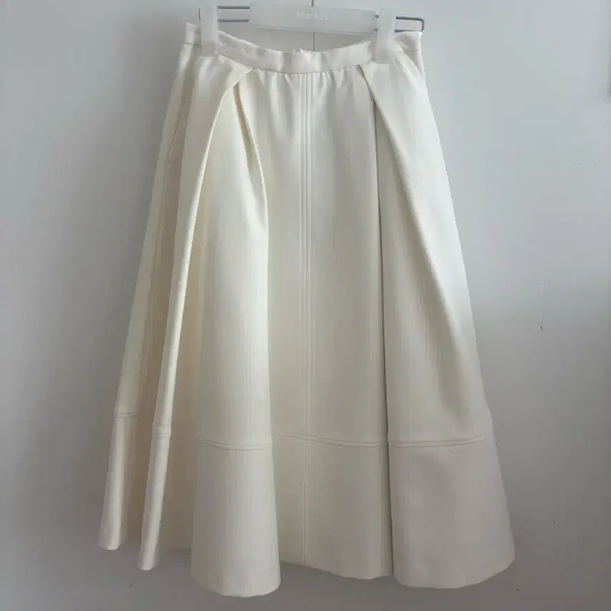 [BUNJANG] Kinder Salmon Ivory Midi Skirt / 킨더살몬 스커트