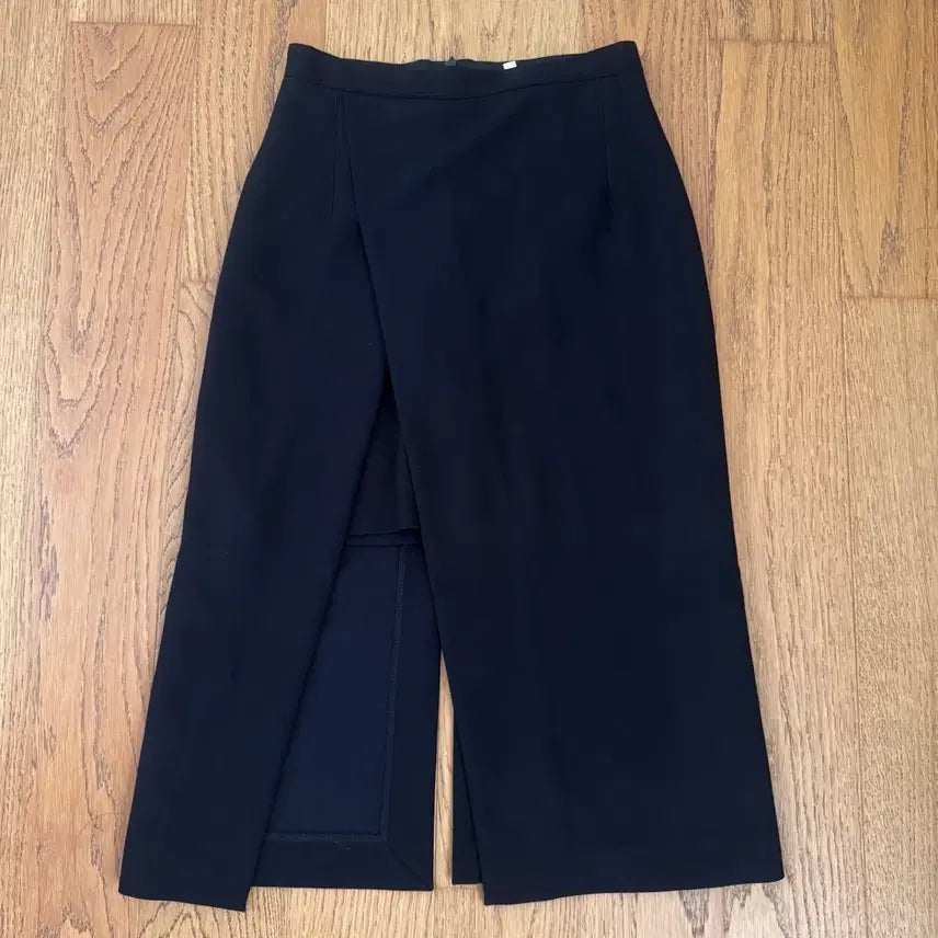 [BUNJANG] Maje Black Unbalanced Mini Skirt Integrated Long Pencil Skirt Size 36 / 마쥬 36사이즈 언밸런스 미니스커트 내장 롱 펜슬스커트 블랙