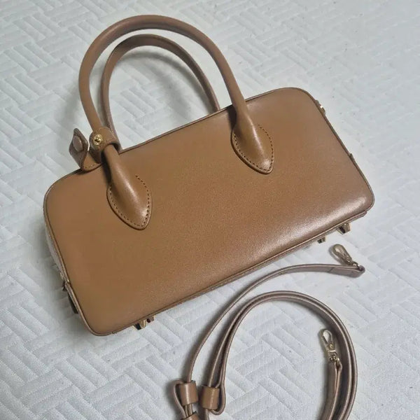 [BUNJANG] Demellier Medium Bowling Bag Beige / 드메리엘 볼링백 미디엄