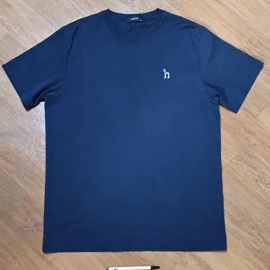 [BUNJANG] Hazzys Men's Short Sleeve T-Shirt Navy Size 95/100 / 남.95) 헤지스 남성 반팔티 HAZZYS / 남성 티셔츠 캐쥬얼