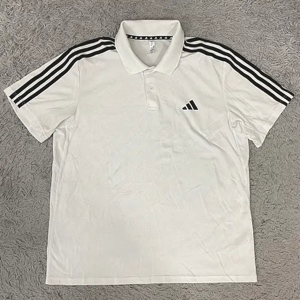 [BUNJANG] Adidas Collar Neck T-Shirt / 아디다스 반팔 카라넥 티셔츠 100