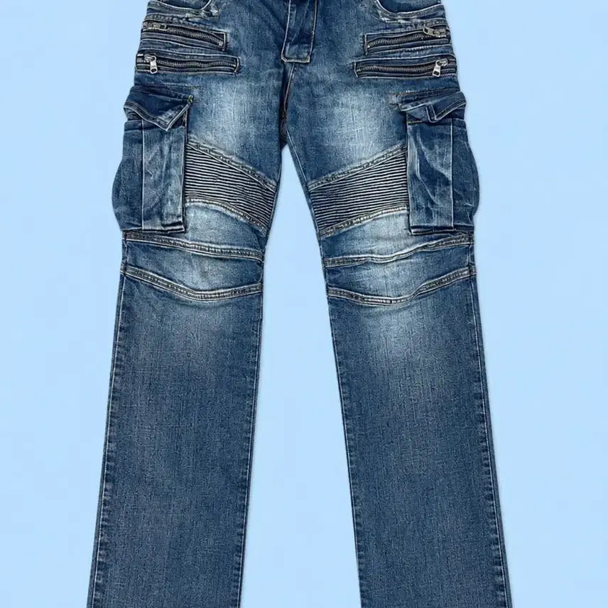 [BUNJANG] Balmain Biker Jeans Denim Pants Size 32 / 발망 BALMAIN 바이커진 32사이즈 바이커 팬츠 진 데님 청바지 면바지