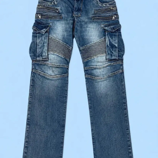 [BUNJANG] Balmain Biker Jeans Denim Pants Size 32 / 발망 BALMAIN 바이커진 32사이즈 바이커 팬츠 진 데님 청바지 면바지