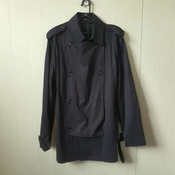 [BUNJANG] Solid Homme Trench Coat Black / 솔리드옴므 정품 트렌치코트 115 블랙