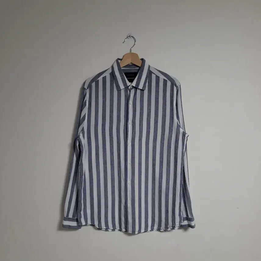 [BUNJANG] ZIOZIA Stripe Long Sleeve Shirt / (100) ZIOZIA 지오지아 스트라이프 긴팔 셔츠 남방