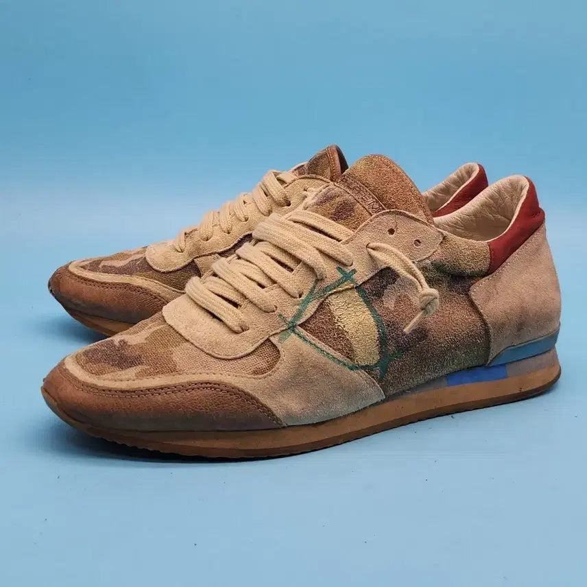 [BUNJANG] BB Philip Model Camouflage Men's Sneakers (Size 42/270) / bb 필립모델 카모플라쥬 남성 스니커즈 42  270