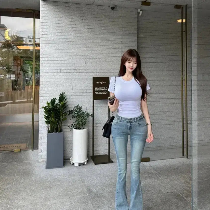 [BUNJANG] Su&Fit Self-Produced Low-Rise Bootcut Jeans / 수앤핏 연청추가! 자체제작Made 골반필러 부츠컷 청바지 로우라이즈 에이블리