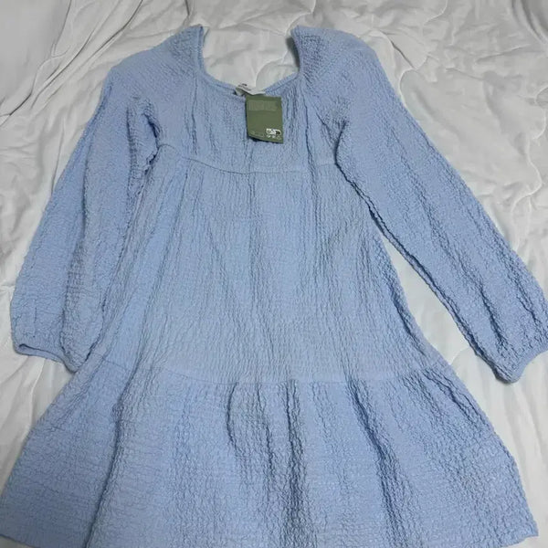 [BUNJANG] H&M Light Blue Tiered Maxi Dress (EUR 158) / 두바이에서 삼! 하늘색 캉캉 원피스