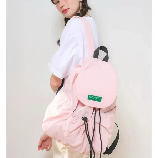 [BUNJANG] Benetton Pink Backpack / 베네통 백팩 핑크 새상품